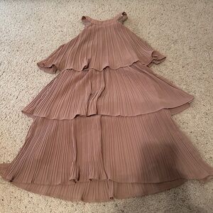 Tiered High-Neck Dress